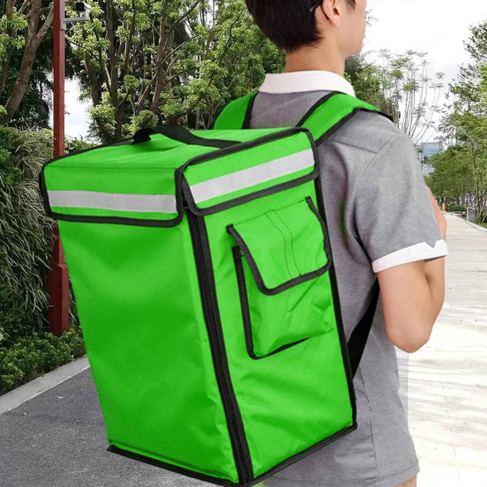 Llazsybz Premium Thermal Food Delivery Backpack for Hot and Cold Meals, Green