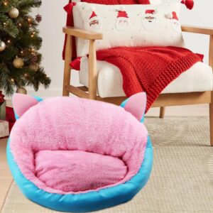 Dog Bed Calming Dog Beds for Small Dogs Buy Again Orders Round Pet Beds Removable and Washable Cat Ear Shape Washable Self Warming Cat Mat Warm Ultra Soft Anti Anxiety Dog Bed Dog Bed