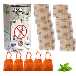 15 pack moth repellent for closets made with plant-based ingredients, effective moth repellent for house to get rid of moths from closets, drawers, wardrobes, storage boxes, insect traps for indoor