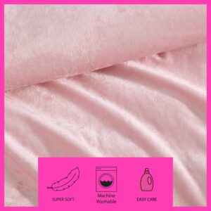 Betsey Johnson - Full/Queen Duvet Cover Set, Velvet Bedding with Matching Shams, Floral Home Decor, Oeko-Tex Certified (Velvet Solid Pink, Full/Queen)