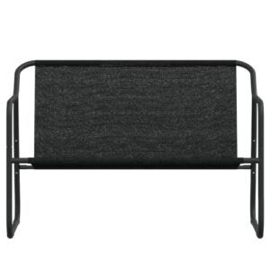 2-Seater Patio Bench with Cushion Anthracite Steel,2Seater Outdoor Patio Bench with Comfortable Cushions and UVResistant Textilene for Gardens and Terraces Patio Benches, Outdoor Furniture, Outdoor Be