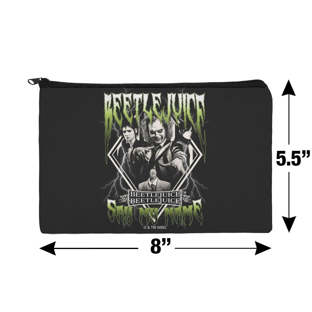 GRAPHICS & MORE Beetlejuice Group Band Pencil Pen Organizer Zipper Pouch Case