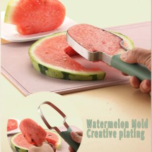 3-in-1Watermelon Cutter Slicer,Watermelon Cutter Slicer Tool,Stainless Steel Watermelon Slicer Cutter,Portable Fruit Cutter Set for Home,for Camping, Encourages Kids' Hands-On Skills,1pcs.