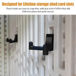 Storage Shed Tool Hooks for Lifetime Resin Storage Shed 5Pcs (Does NOT Work on Any Sheds with Horizontal Siding)