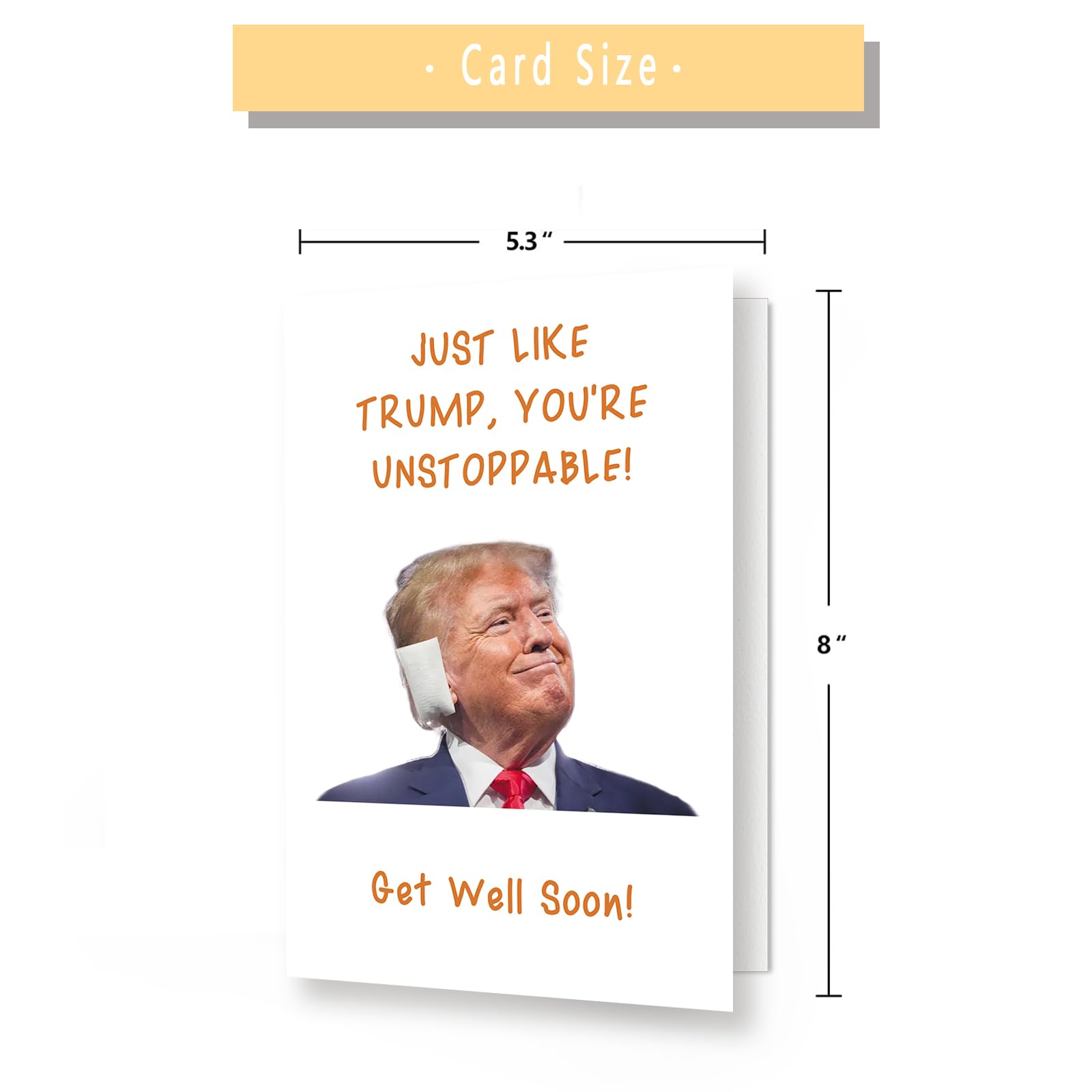 ATTLVV Trump Get Well Soon Card Funny Get Well Gifts for Men Women,Naughty Get Well Soon Gifts After Surgery,Humor Speedy Surgery Recovery Card for Him Her Friends