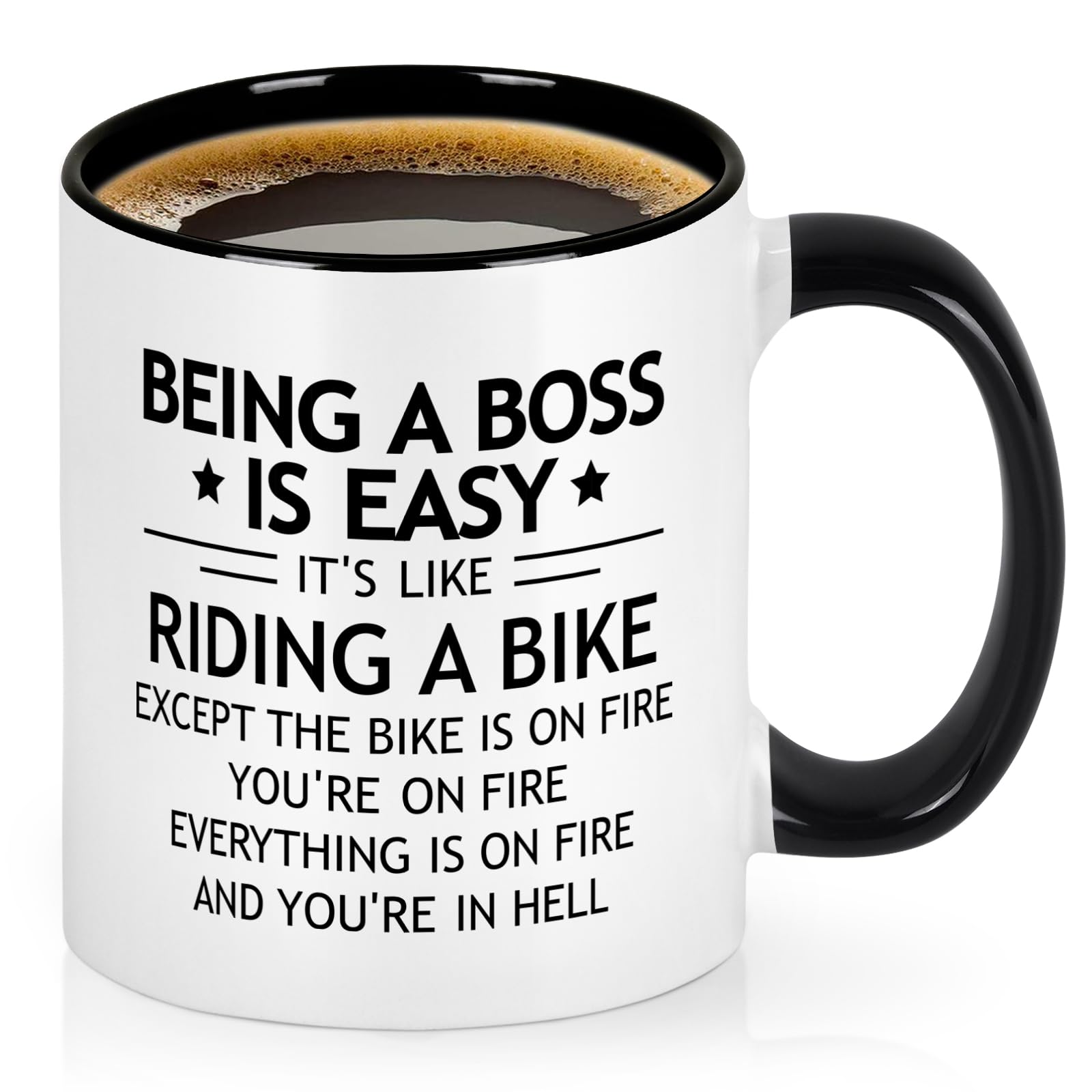 YHRJWN Boss Day Gifts, Bosses Day Gifts for Women Men, Bosses Day Gifts for Men, Boss Gifts, Boss Lady Gifts for Women, Christmas Birthday Thank You Gifts for Boss, Boss Mug, 11 Oz