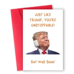 attlvv trump get well soon card funny get well gifts for men women,naughty get well soon gifts after surgery,humor speedy surgery recovery card for him her friends