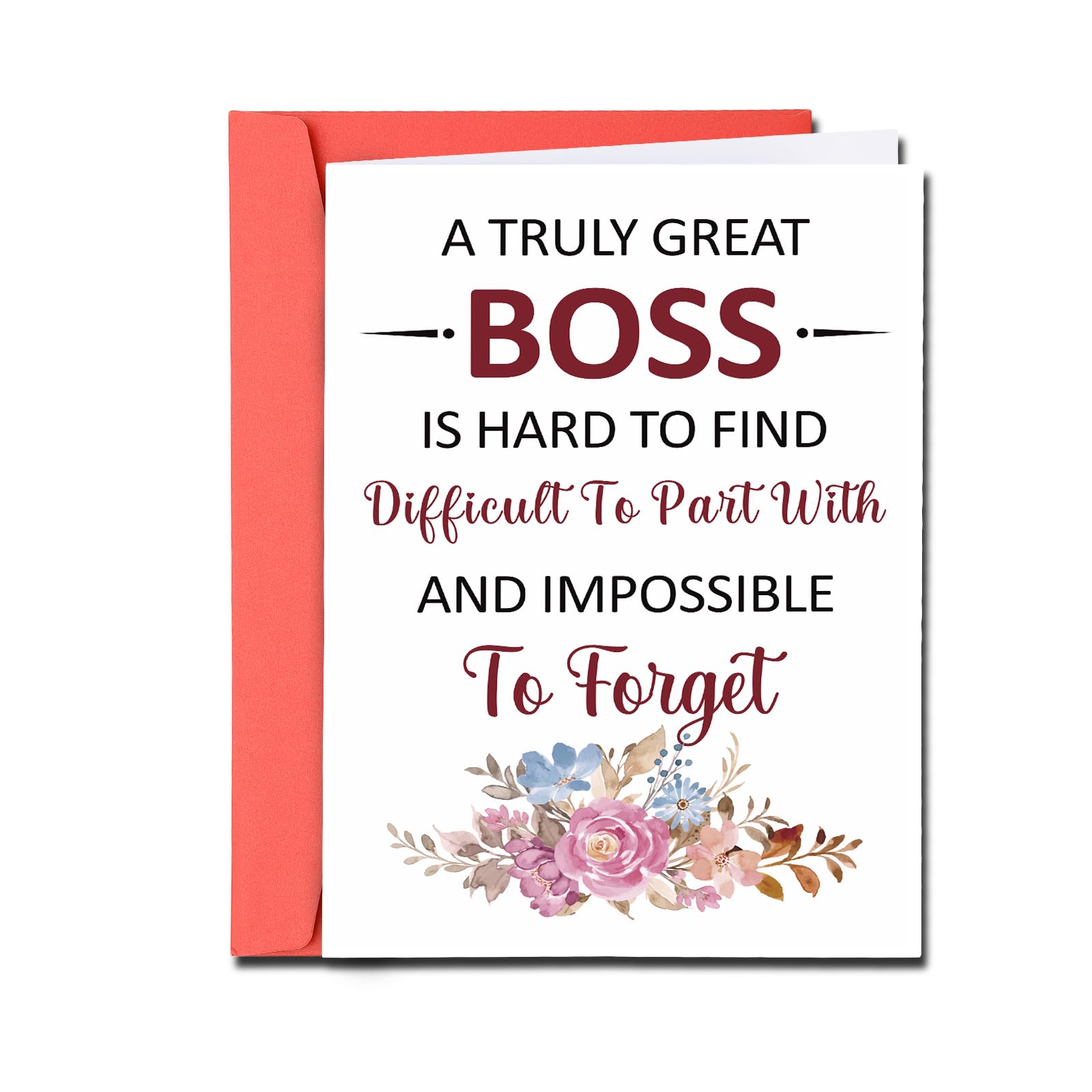 TI-EDC Christmas Card for Boss Leader Mentor, Funny Boss's Day Card for Men Women, Appreciation Card for Manager Employer, World's Best Boss Birthday Card, Cute Bosses Day Card Gifts for Her Him