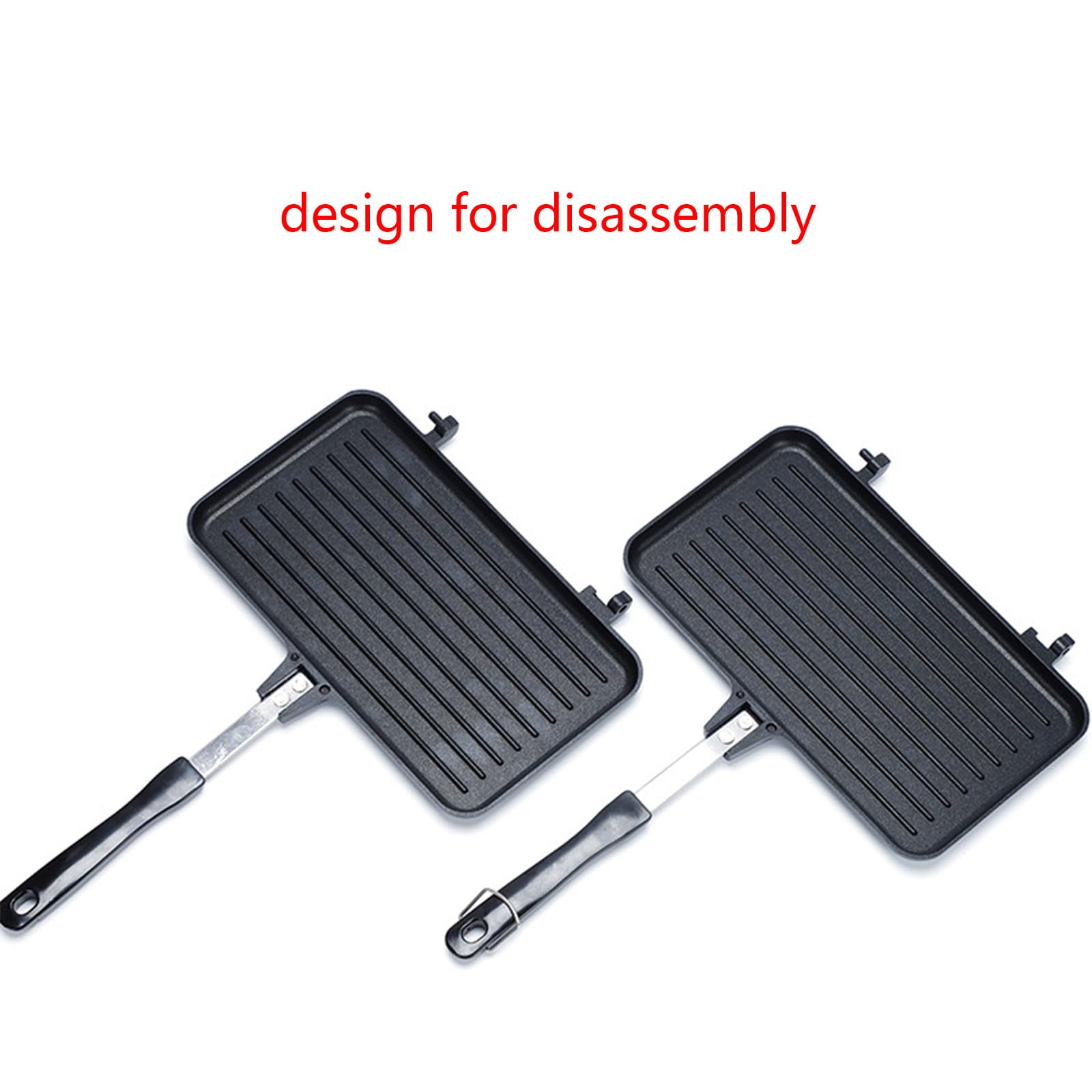 Csnbfiop Aluminium Alloy Toast Maker Frying Pan Breakfast Cooking Pan Aluminum Alloy