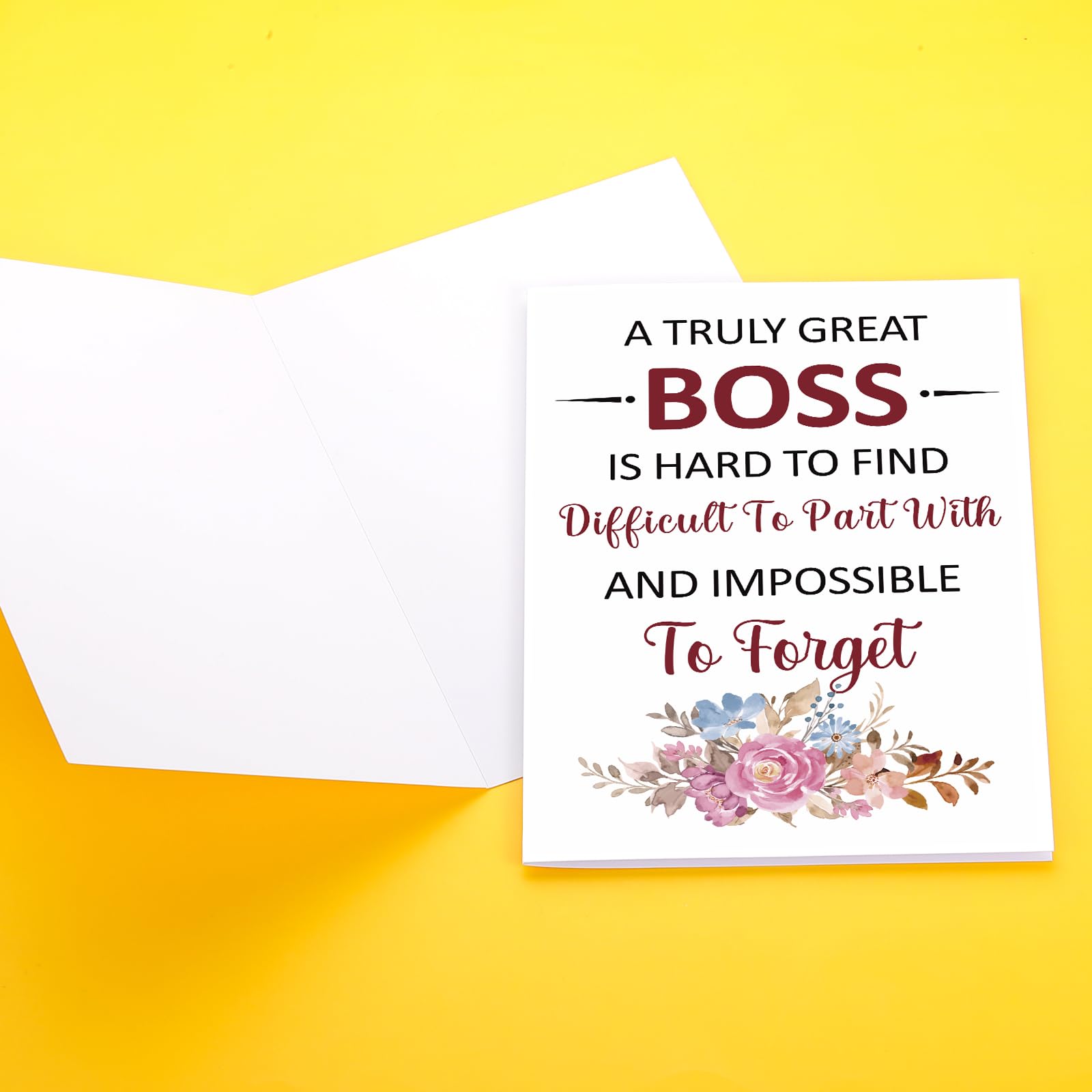 TI-EDC Christmas Card for Boss Leader Mentor, Funny Boss's Day Card for Men Women, Appreciation Card for Manager Employer, World's Best Boss Birthday Card, Cute Bosses Day Card Gifts for Her Him