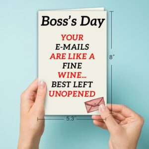 ANCEPO Happy Boss Day Card from Group, Funny Thank You Cards for Boss with Envelopes, National Boss Day Gifts for Him Her from Employees, Boss Day Decorations for Office Women Men