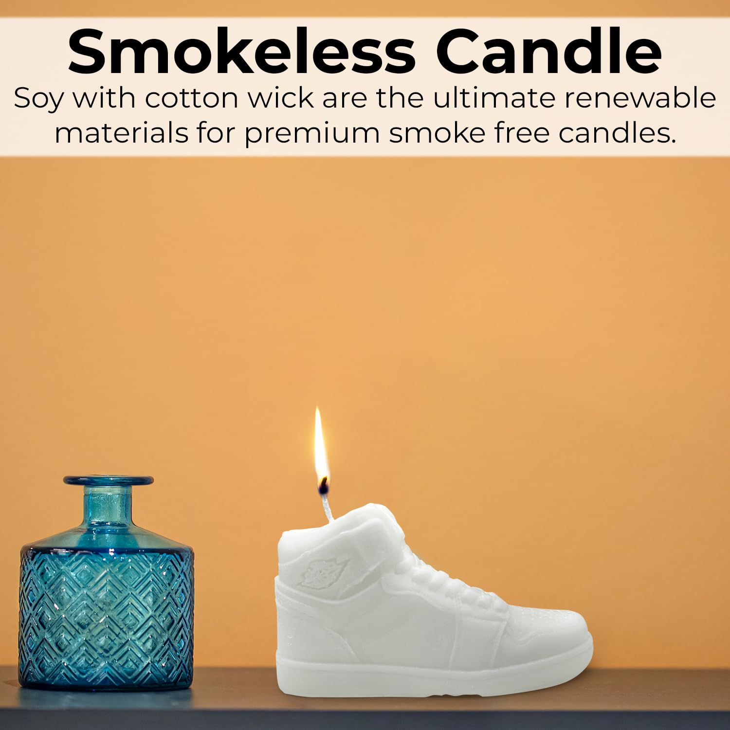 Sneaker Candle for Sneakerhead Room Decor - Shoe Candle Gifts for Sneaker Heads - Birthday Cake Topper - Sneakerhead Gifts - Sneaker Head Room Decorations and Sneaker Head Gift (Small)