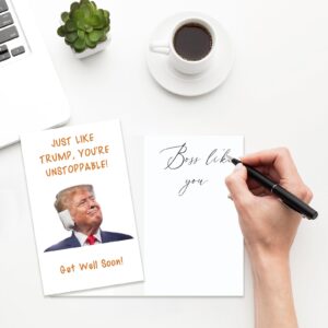 ATTLVV Trump Get Well Soon Card Funny Get Well Gifts for Men Women,Naughty Get Well Soon Gifts After Surgery,Humor Speedy Surgery Recovery Card for Him Her Friends