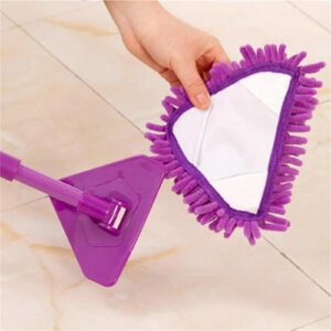 Mini Flat Small Head Clean Mop, Household Wall Cleaning Brush, 180 Degree Rotatable, Suitable for Cleaning Floor Bathtub Toilet Surface Back Mirror Glass (Purple)