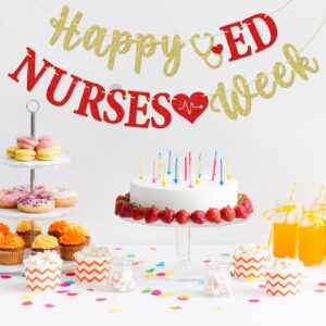 Happy ED Nurses Week Party Banner, Pre-strung Emergency Nurse Week Party Decor, Emergency Nurse Appreciation Week Party Decorations