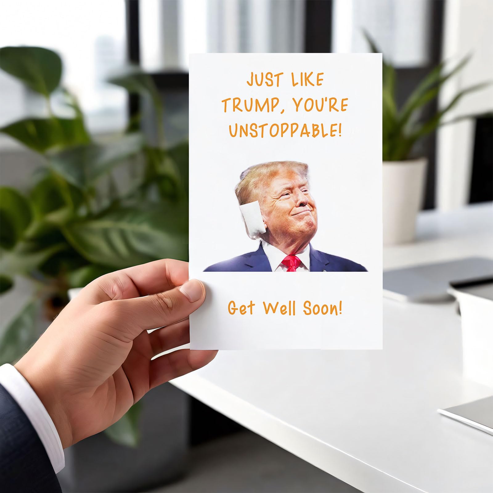 ATTLVV Trump Get Well Soon Card Funny Get Well Gifts for Men Women,Naughty Get Well Soon Gifts After Surgery,Humor Speedy Surgery Recovery Card for Him Her Friends