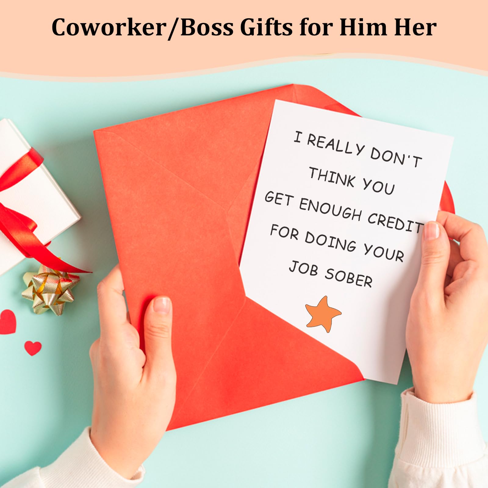 Boss Gifts for Women Men Thank You Gifts for Boss Coworker Gifts for Him Her Farewell Going Away Goodbye Card for Boss Coworker Leader Supervisor Mentor Employee Boss Appreciation Day Birthday Card