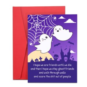 halloween boo basket stuffers for women men spooky basket stuffers for her him adult women thank you card for best friends birthday cards gifts funny halloween cards for girls boys sweetest day card