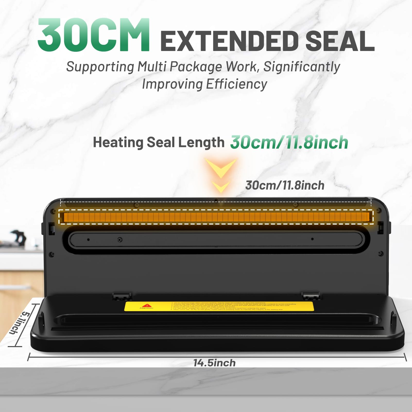 Vacuum Sealer Machine Food Vacuum Sealer for Food Storage Food Sealer Machine 6-in-1 for Dry/Moist Modes, Compact Design with 10 Vacuum Sealer Bags