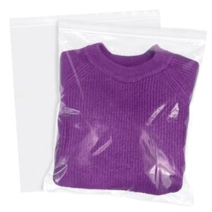 yotelab 2 gallon plastic zipper storage bags, 13x15 inches clear reclosable storage bags 10pieces