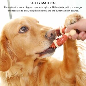 Ozeau Bone Dog Chew Toy Ergonomic Power Chew Dog Improves Dental Hygiene for Aggressive Chewers Pets