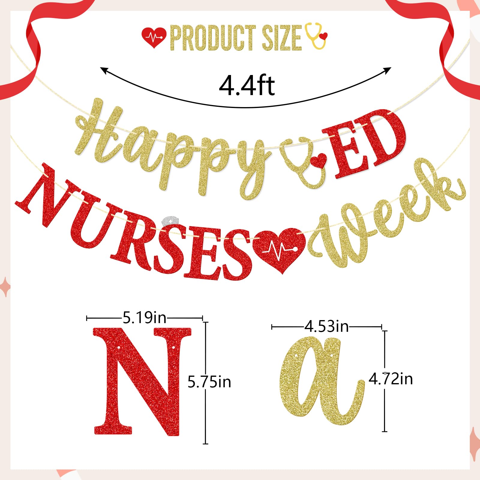 Happy ED Nurses Week Party Banner, Pre-strung Emergency Nurse Week Party Decor, Emergency Nurse Appreciation Week Party Decorations