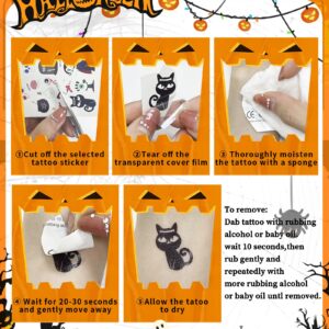 Greingways 500 Styles Halloween Tattoos Party Favors for Kids, Luminous Temporary Tattoos Stickers, Halloween Goodie Bag Fillers Halloween Toys Supplies Gifts for Halloween Treats Decorations