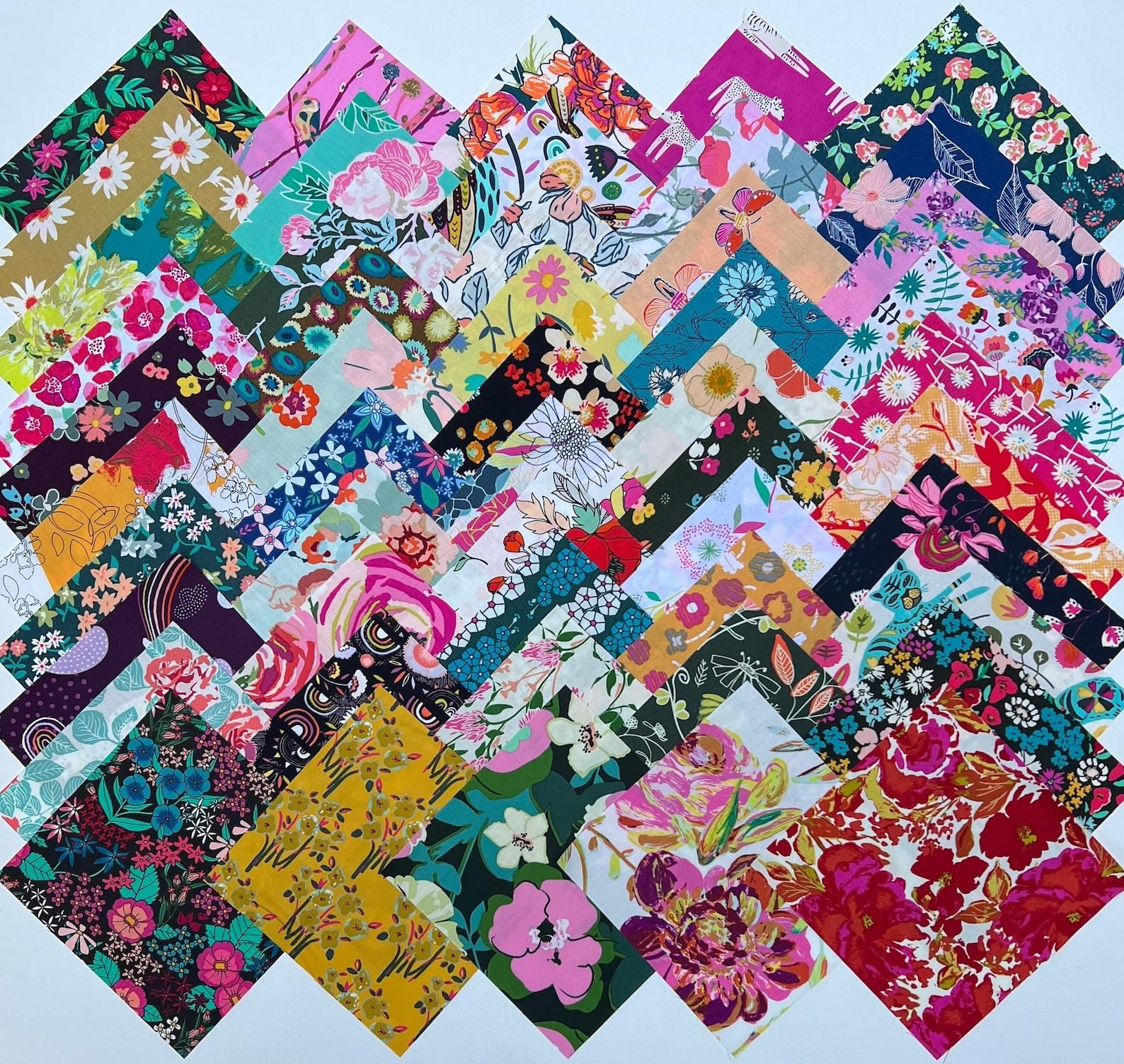 Art Gallery Fabrics, 5" Squares, 50 Piece, Charm Pack, Precut Fabric Quilting Cotton Squares, SQ5-AG50