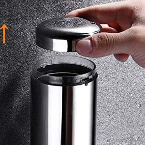 Adhesive Soap Dispenser 300ML Drill Free with Adhesive or Wall Mount with Screws,Manual Dispenser Shampoo Shower for Kitchen Bathrooms,Stainless Steel