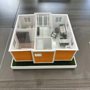 Prefab Expandable Portable House, 19x20 ft, Tiny House with 2 Bedroom Fully equiped Bathroom and Kitchen