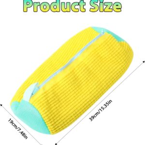 The shoe washing bag is specifically designed for washing machines and is suitable for cleaning and protecting sports shoes. It can be reused, including washing and drying functions (1 yellow piece)