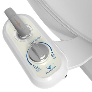 left hand bidet attachment for toilet - left hand bidet non-electric,self-cleaning,adjustable water pressure,retractable dual nozzles for frontal & rear wash,lever control