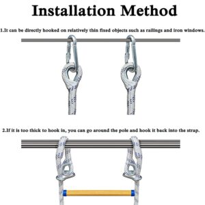 Safety Ladder,Fire Escape Ladder for Home Climbing Fire Escape and Balcony, Reusable Emergency Rope Ladder Weight Capacity up to 450Kg/a/8M