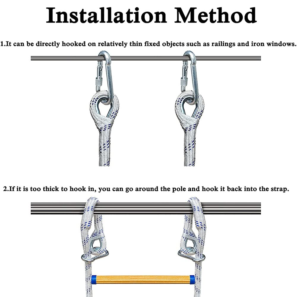 Safety Ladder,Fire Escape Ladder for Home Climbing Fire Escape and Balcony, Reusable Emergency Rope Ladder Weight Capacity up to 450Kg/a/8M