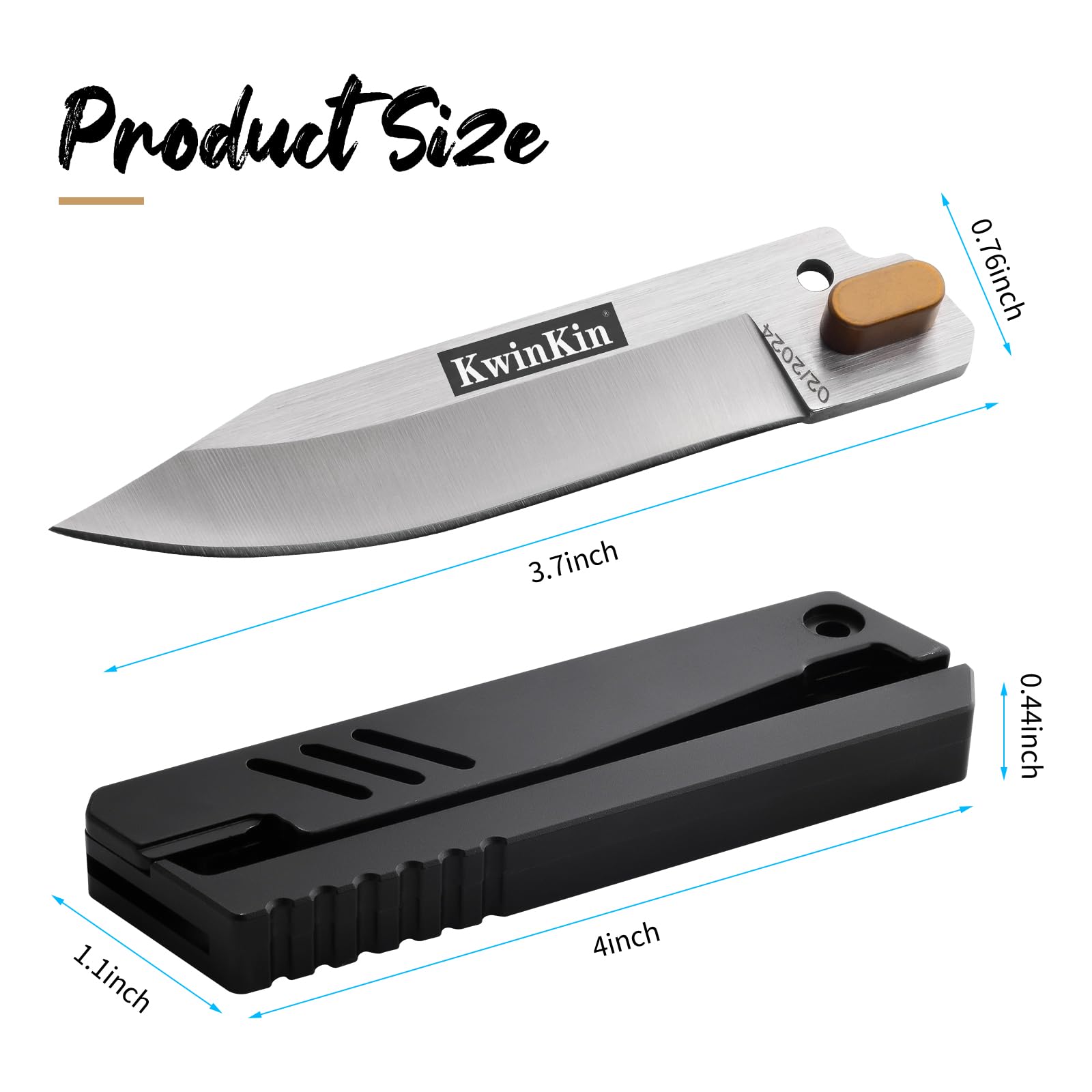 KWINKIN Stainless Steel Blade Folding Pocket Knife D2 Steel High Hardness Outdoor Tactical Knife Set Knives