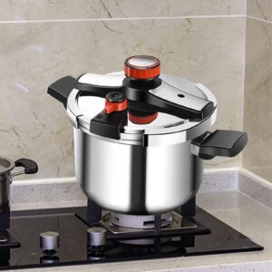 IEUDNS Stovetop Pressure Cooker Pressure Pot Cookware Secure Locking Fast Cooking Kitchen Soup Stewpot Cooking Pot for Camping Home, 4L