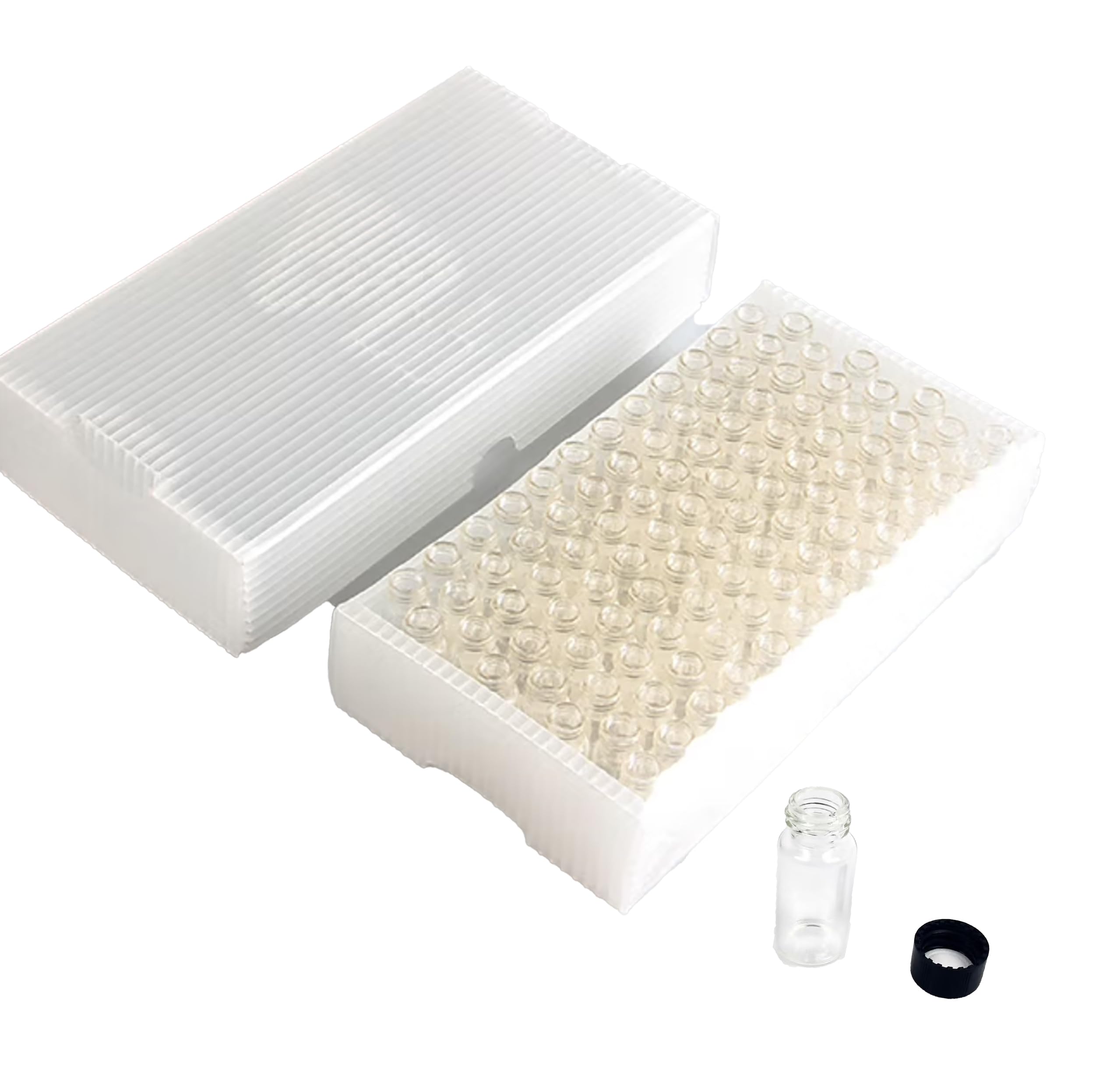 100Pcs 5ml Glass Vials with Screw Caps Small Bottles for Liquids,Small Liquid Sample Vial, for Oil Sample Aromatherapy Fragrance Vials Lightweight Perfume Travel