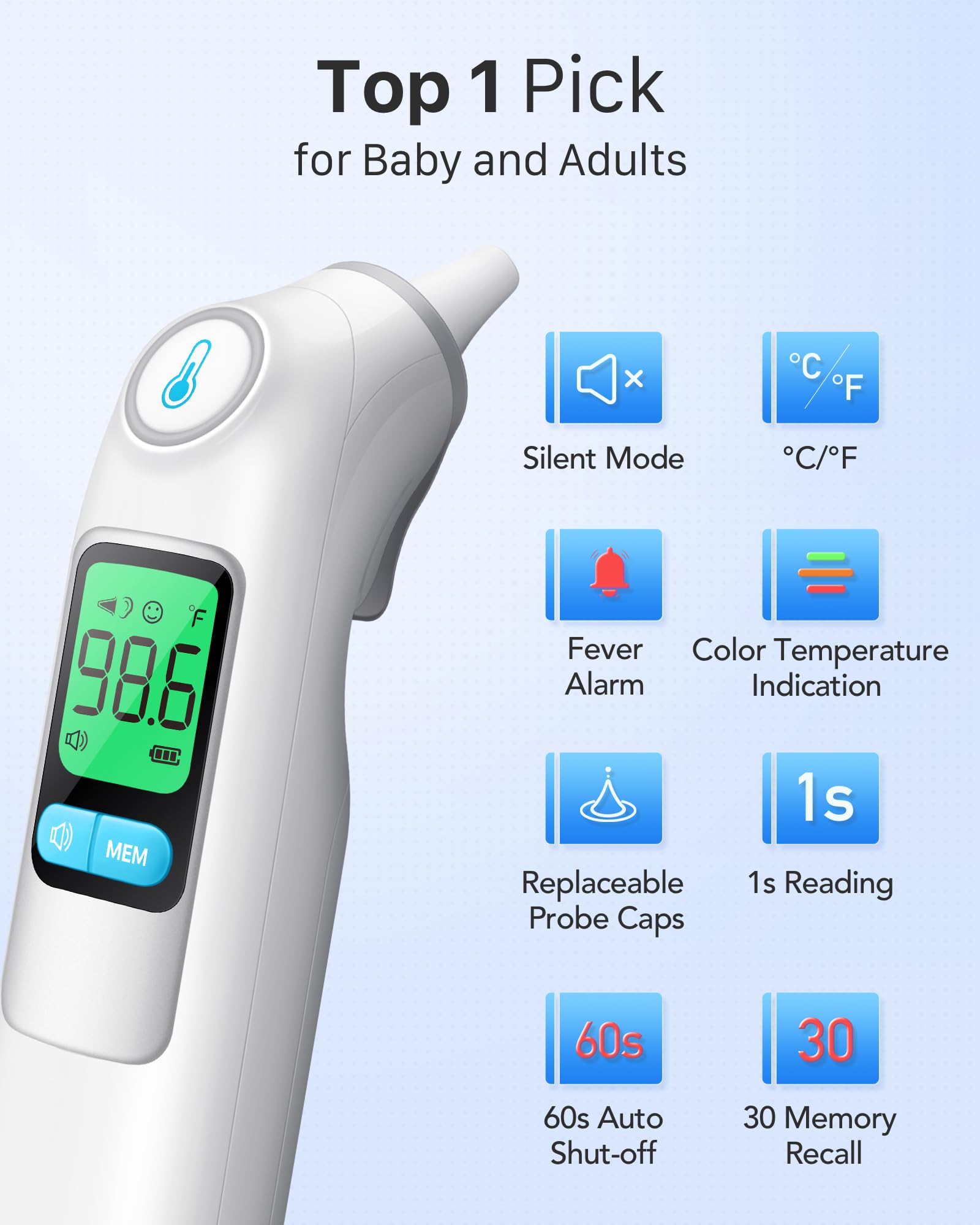 Femometer Family Ear Thermometer 2 Pcs