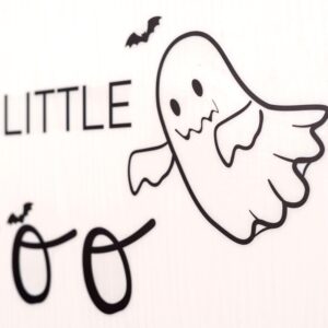 Gostman A Little Boo is Almost Due Decal - Halloween Balloon Arch Decal for Baby Shower,A Little Boo is Almost Due Party Decoration,Spooky Baby Gender Reveal Party Decor (Boo Decal)