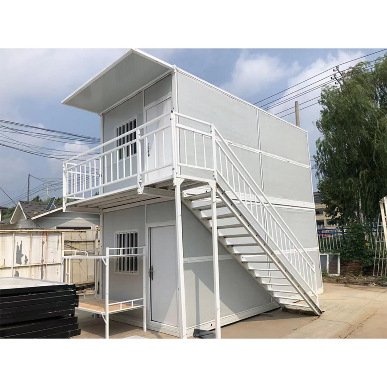 15㎡ Portable Folding Container House, Customizable, Expandable, Mobile Modular prefabricated Container Small House Suitable for Hotels, Stalls, Shops, Villas, Warehouses, etc.