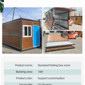 15㎡ Portable Folding Container House, Customizable, Expandable, Mobile Modular prefabricated Container Small House Suitable for Hotels, Stalls, Shops, Villas, Warehouses, etc.