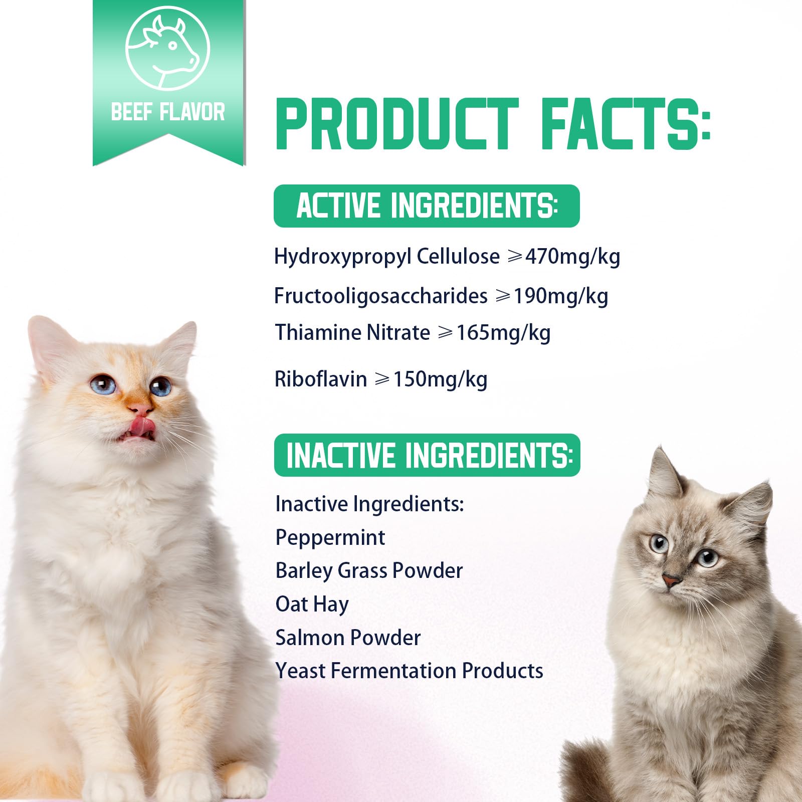 Cat Hairball Support, Hairball Remedy Cat Treats, Cat Furball Treatment, Supports Skin & Coat, Digestion, Cat Supplements, 150 Tablets