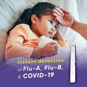 WELLlife COVID-19/Influenza A&B Home Test, Self Test for Flu A/B and COVID-19, Results in 10 Minutes with Non-invasive Nasal Swab, FDA EUA Authorized -[25 Tests]