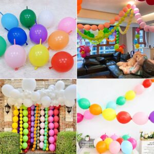 Purple Balloons 6 Inch Latex Quick Linking Balloon 70pcs Party Balloons for Graduation Bridal Baby Shower Gender Reveal Birthday Party Decorations.（a roll of 32 feet gold ribbon）