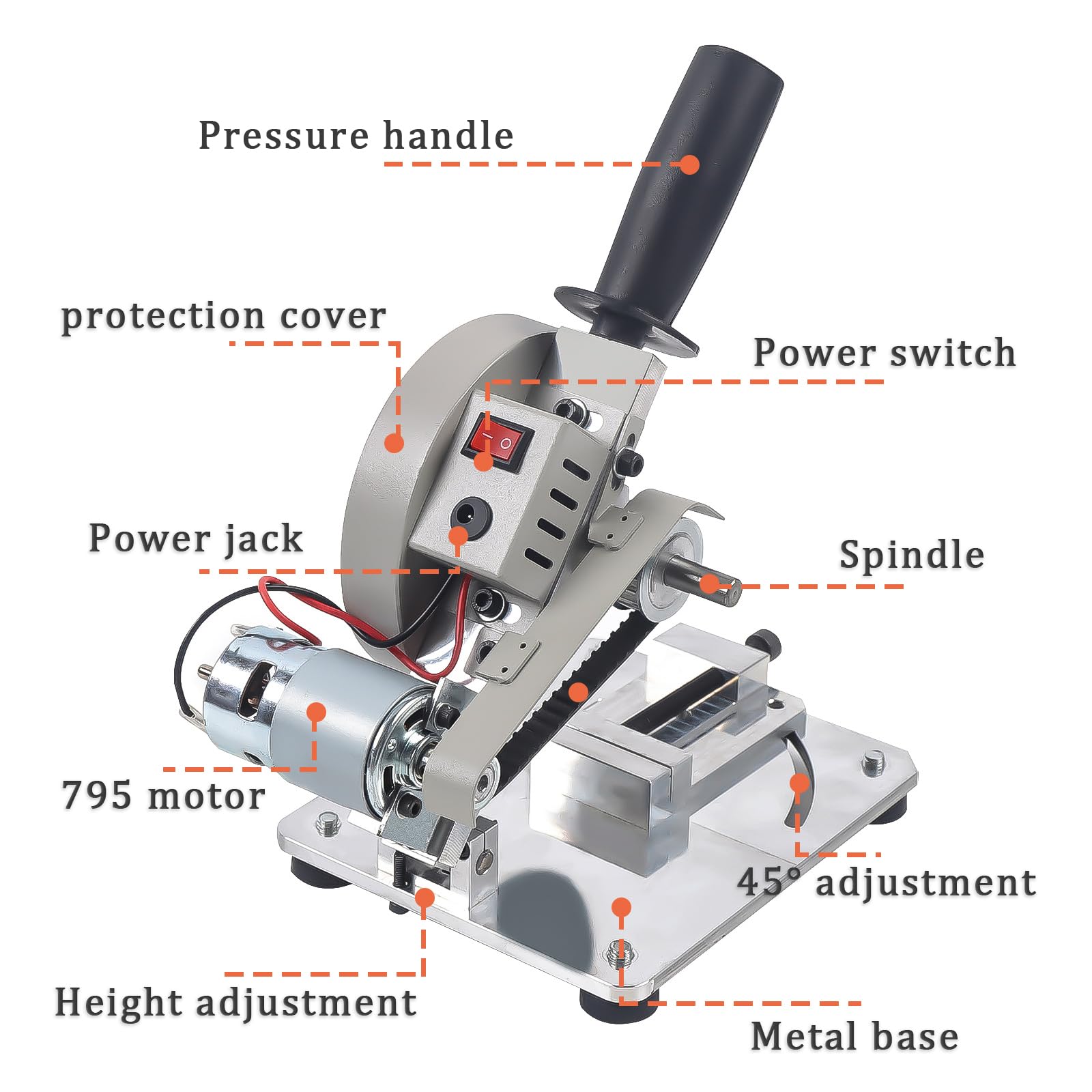 4" Mini Chop Saw, 9000 RPM – Adjustable 0-45° Angle & Height Miter Saw, Versatile Micro Cutter for Crafts – Ideal for Soft Metal, Wood, Aluminum – 110V, Includes 3 Blades