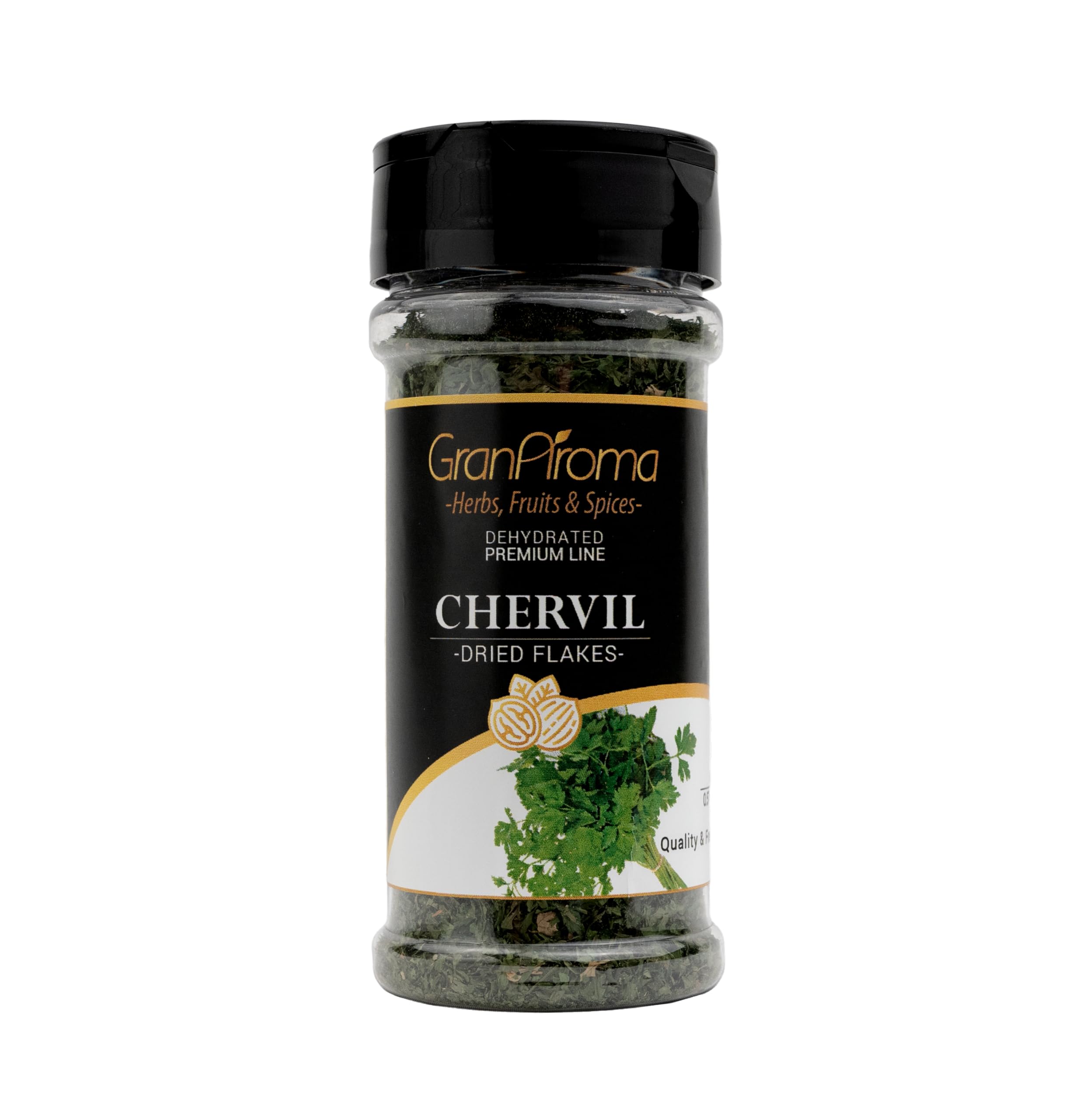 GranAroma Chervil Dried Flakes, Delicate & Mild Flavor, Perfect for Soups, Salads & Garnishes (0.57 Ounce)