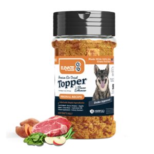 100% human grade - dog food toppers for picky eaters - air dried, all natural, usa grass fed beef - limited ingredient, grain free - seasoning, meal mixer, dog food toppers for dry food – beef