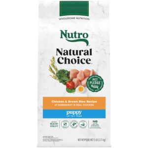 natural choice puppy dry dog food, chicken and brown rice recipe, omega-3 fatty acids 100% complete and balanced nutrition, 5 lbs.