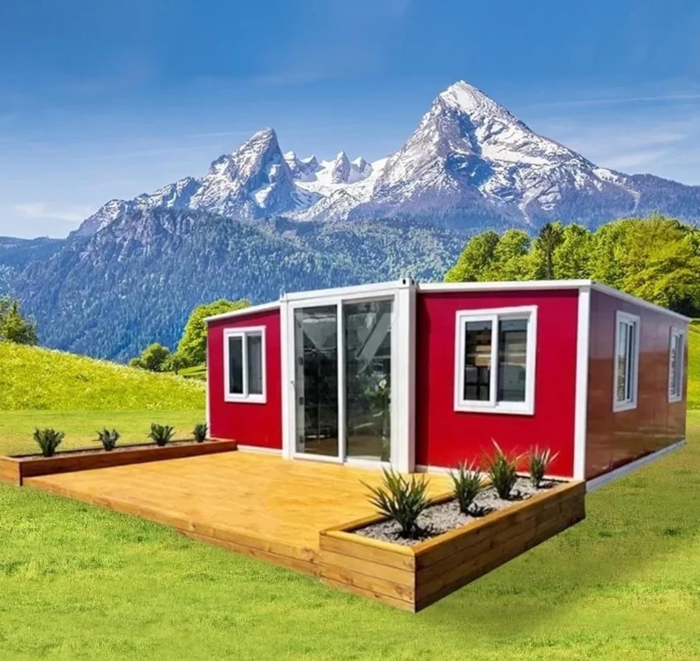 20ft Portable & Customizable Tiny House | Expandable Modular Folding Design | Perfect for Hotels, Offices, Villas, Shops, Warehouses & More | Top-Grade Steel Frame & Flame-Retardant Panels