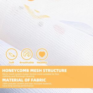 5Pcs Durable Mesh Laundry Bag, Durable Laundry Bags with Premium Zipper (5pcs Sunny)